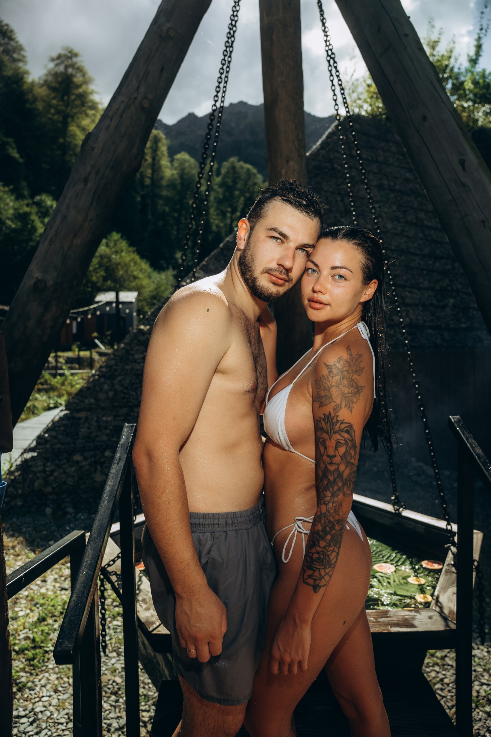 Горячий чан на дровах