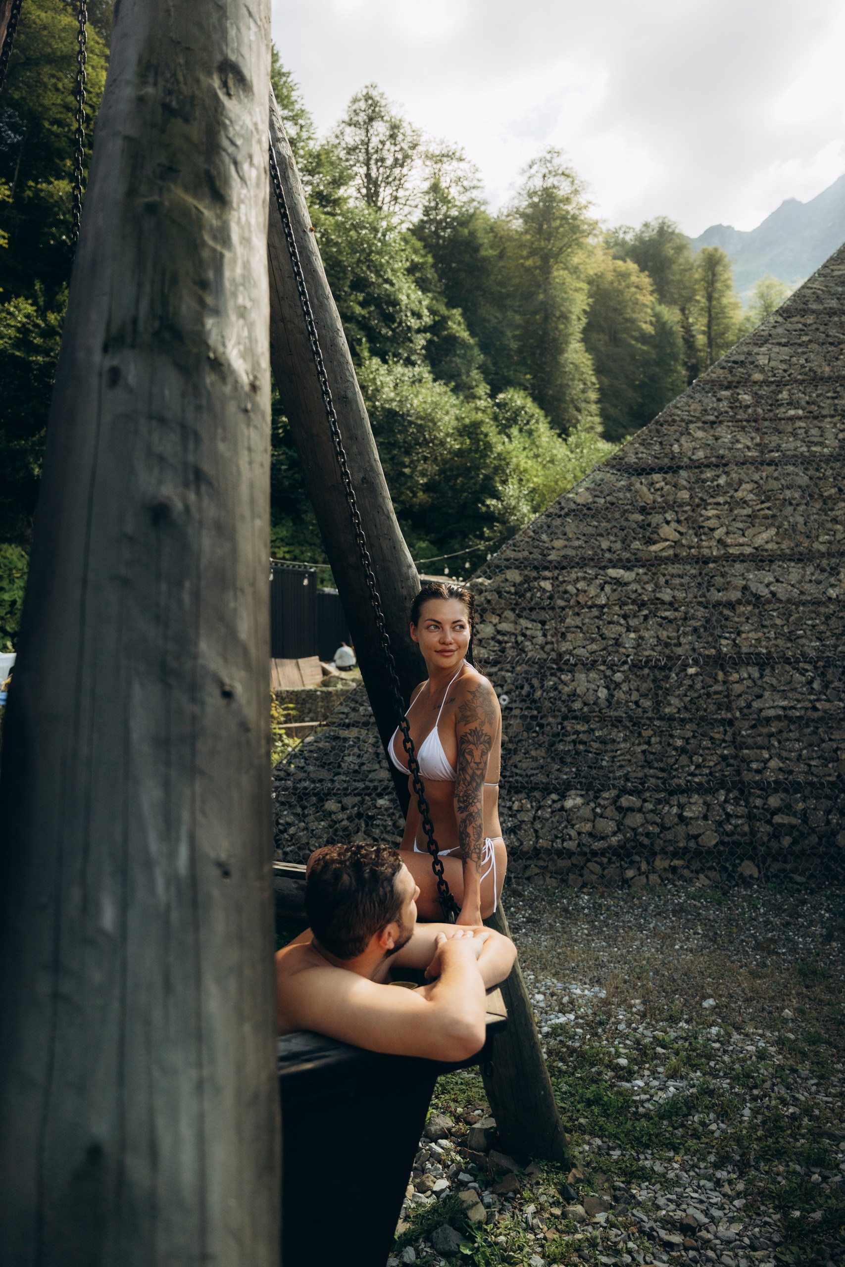 Горячий чан на дровах