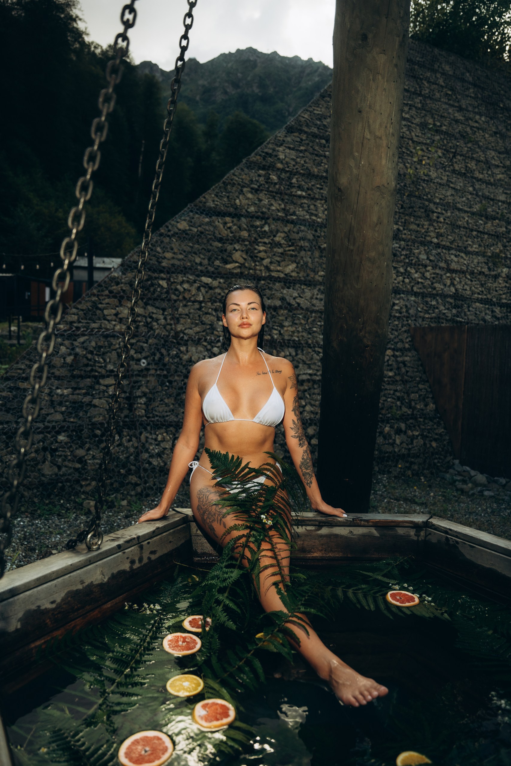 Горячий чан на дровах